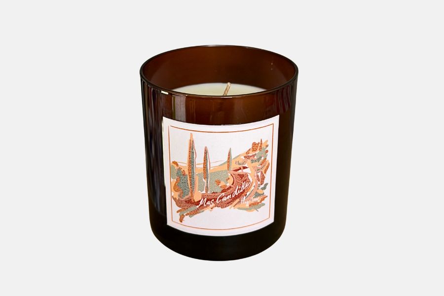 Custom amber glass candles