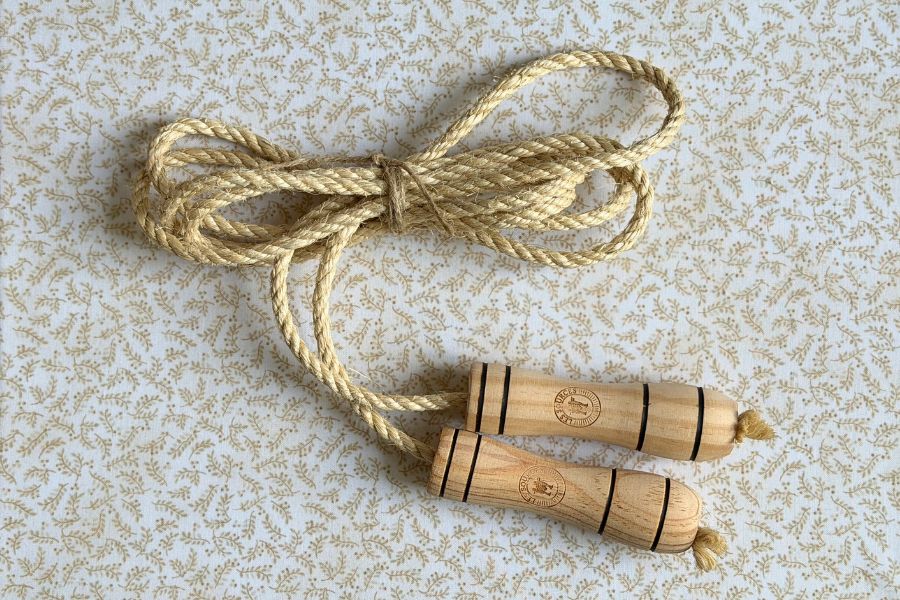 Corde à sauter personnalisable en bois