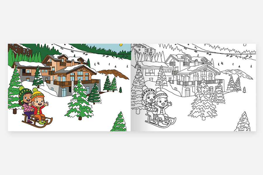 Custom colouring book