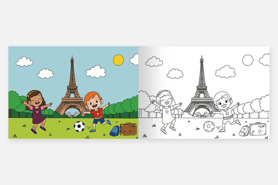 Custom colouring book