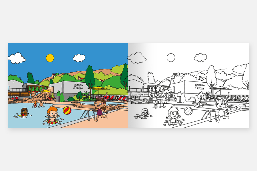 Custom colouring book