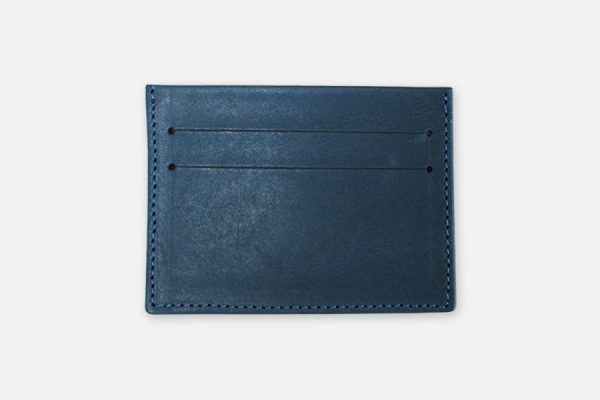 Porte-cartes rectangulaire en cuir ; Rectangular leather card holder