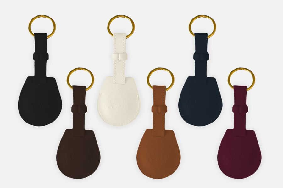Porte-clés AirTag en cuir personnalisé
