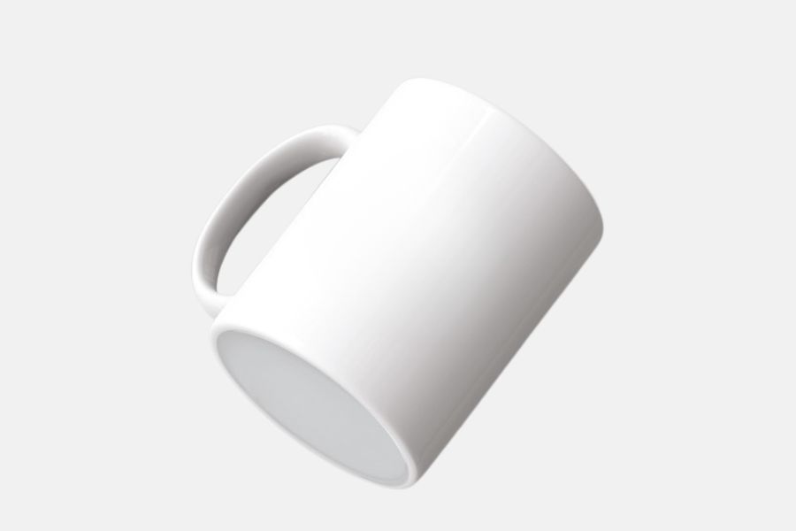 Mug droit personnalisable en céramique
