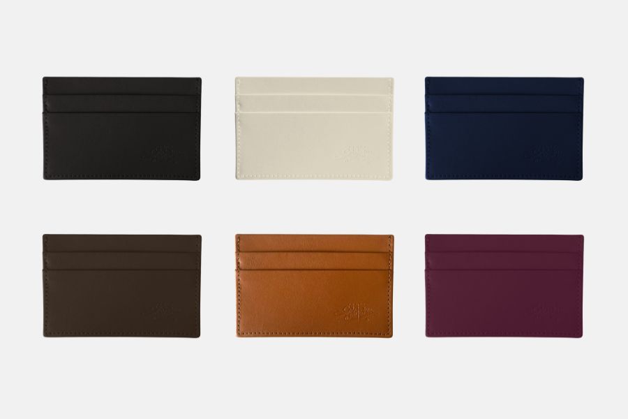 Porte-cartes rectangulaire en cuir