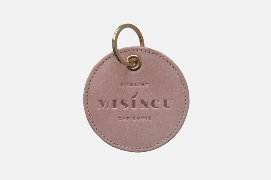 Porte-clés ronds en cuir végétal