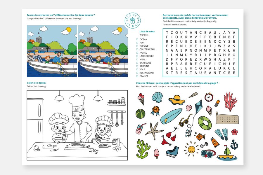 Personalized kids activity paper placemat