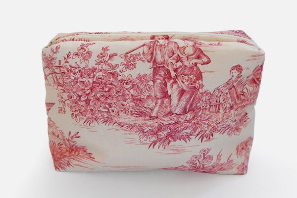 Trousse cosmétique en Toile de Jouy ; Toile de Jouy cosmetic bags