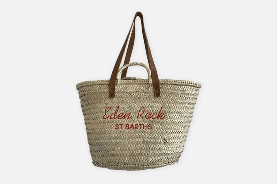 Panier personnalisé double anses ; Personalized double-handle beach baskets