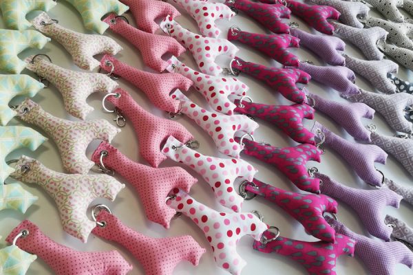 Porte-clés Tour Eiffel en tissu