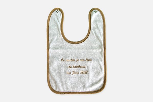 Bavoir bébé brodé - custom embroidered baby bib