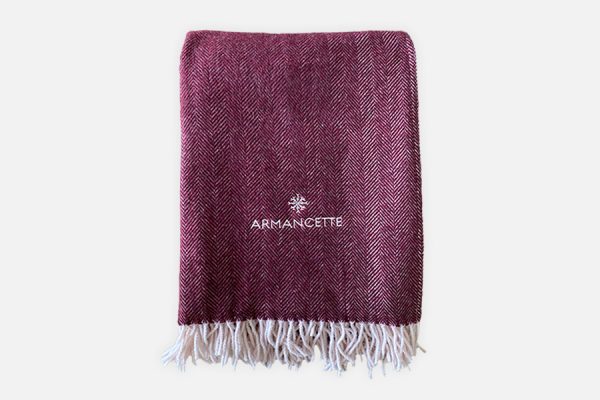 Personalized herringbone blanket - Plaid à chevrons personnalisable