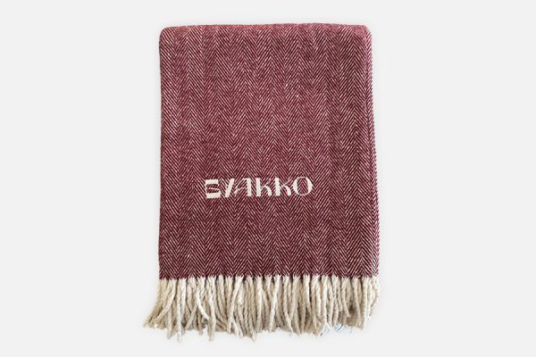Personalized herringbone blanket - Plaid à chevrons personnalisable
