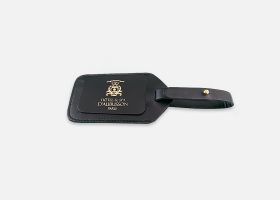 Custom luxury leather luggage tag