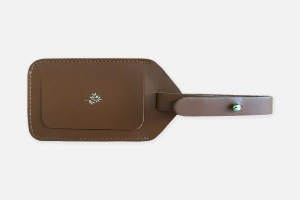 Custom leather luggage tag-Étiquette à bagage personnalisée en cuir