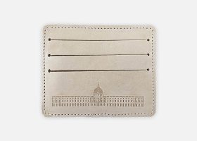 Vegtan leather card wallet ; Porte-cartes arrondi en cuir végétal