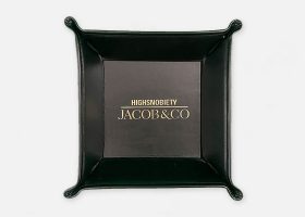 Personalized hotel leather tray