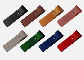 Custom leather pen holder