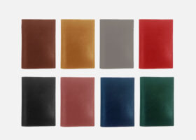 Custom leather passport sleeve