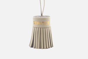 custom leather room signs tassels, accroche-portes pompon en cuir