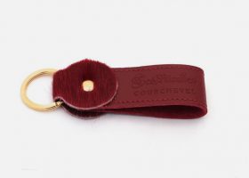 Custom long cowhide keyrings