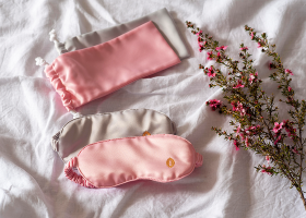Custom satin eye mask