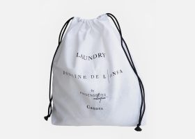 Hotel cotton laundry bag or shoes bag