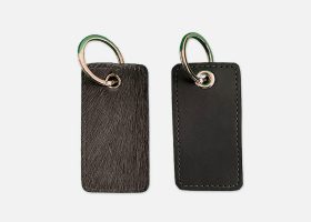 Porte-clés cœur en cuir de luxe personnalisable - Hotel Gift Selection