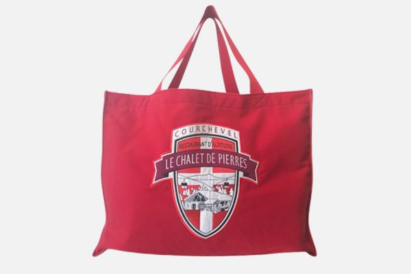 Custom embroidered tote bag , Grand cabas en molleton personnalisé