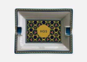 Printed small rectangular ashtray