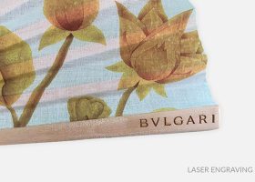 Custom printed wooden and fabric handfans