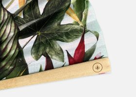 Custom printed wooden and fabric handfans