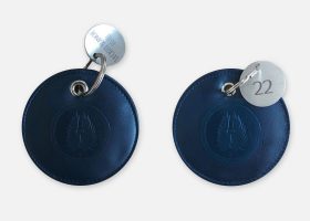Luxury custom round keyrings