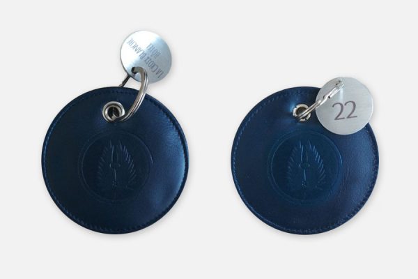 Luxury custom round keyrings,Porte-clés ronds en cuir de luxe