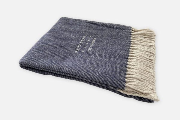 Personalized herringbone blanket - Plaid à chevrons personnalisable