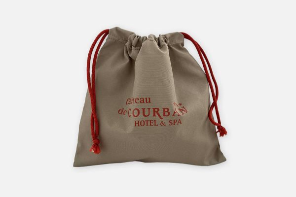 Custom waterproof drawstring bag, Trousse imperméable à cordons personnalisable
