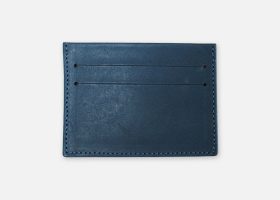 Rectangular leather card holder