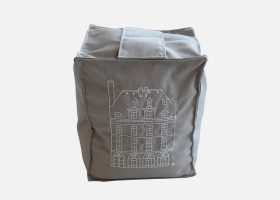 Embroidered cube door stop