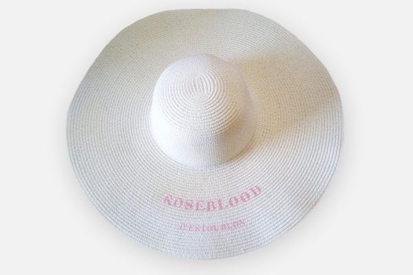 Capeline à large bord brodée, Embroidered wide brim floppy hat