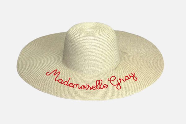 Capeline à large bord brodée, Embroidered wide brim floppy hat