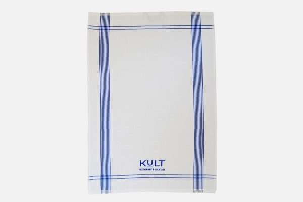 Personalized bistro kitchen towel,;Torchon bistrot en coton personnalisé