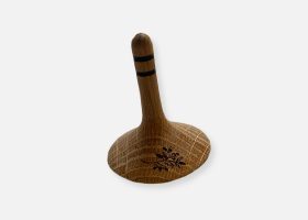 Toupie en bois personnalisée; Custom wooden spinning top