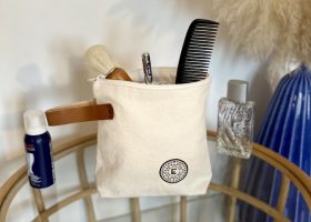 Custom stonewashed cosmetic bag