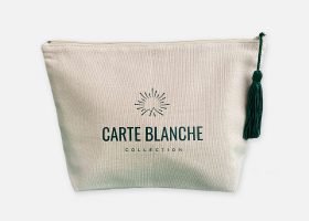 Custom cotton cosmetic bags ; Trousse cosmétique personnalisée