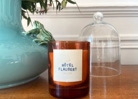 Custom amber glass candles