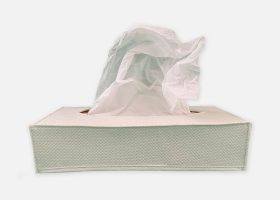 Rectangular tissue box cover;Housse boîte mouchoirs rectangulaire