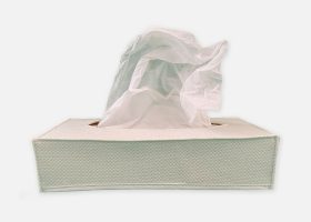 Rectangular tissue box cover