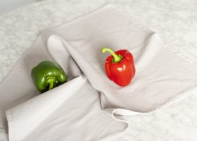 Torchon en lin personnalisé ; Personalized linen kitchen towel
