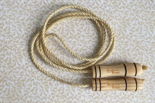 Customizable wooden skipping rope; Corde à sauter personnalisable