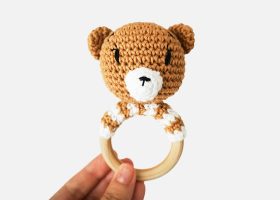 Custom crochet rattle
